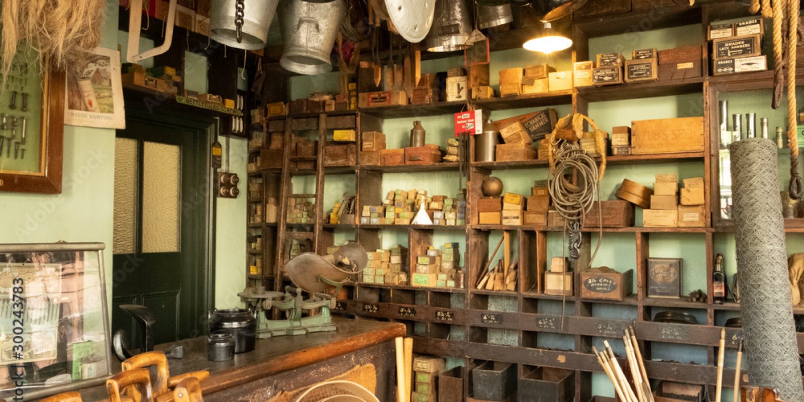 Old fashioned Victorian shop at Black Country Museum Stafford England UK